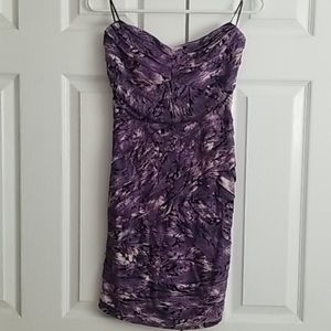 Strapless Purple Guess Mini dress